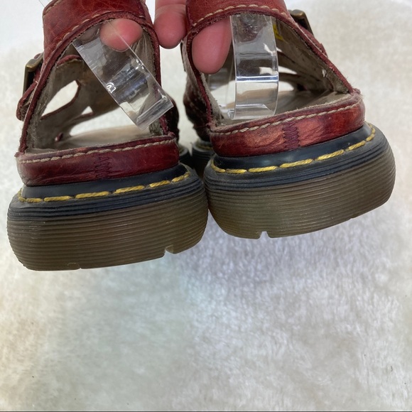 SOLD—Vintage Dr. Martens Wine Red Leather Sandals - Picture 5 of 10